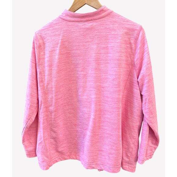 T by Talbots Plus Size Petite 2XP Pink Zip Up Jacket Activewear Athleisure - Picture 4 of 6